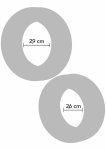 Double Stackers C-Rings 2 Pcs Set M silikonowe pierścienie wsparcia, średni rozmiar, czarny