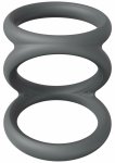 Playhouse Triple Cock & Ball Sling Medium silikonowy pierścień 3w1, średni rozmiar, matowy