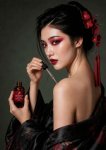 Elixir Love Drops 50 ml GEISHA rozgrzewający olejek do masażu, jedwabista formuła, 4 zapachy