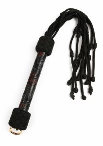 GEISHA Floral Jacquard Bloom Bud Flogger pleciony bat z satyną, kwiatowy wzór, 50 cm