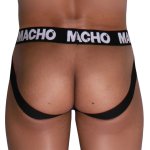 MACHO MX28AZ Jockstrap S, niebieska kratka, anatomiczny krój, elastyczna lycra