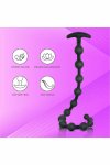 NMC 19 INCH RIBBED silikonowy łańcuch segmentowy czarny 48,2 cm z uchwytem T-bar