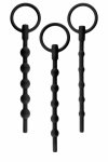 NMC 3 IN 1 Silicone Urethral Sound Kit Set Czarny – zestaw 3 sond silikonowych 11,4 cm