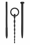 NMC 3 IN 1 Silicone Urethral Sound Kit Set Black – zestaw 3 anatomicznych sond silikonowych