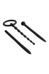 NMC 3 IN 1 Silicone Urethral Sound Kit Set Black – zestaw 3 anatomicznych sond silikonowych