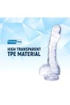 NMC 4 INCH Realistic Mini Transparent Model z Przyssawką 10,1 cm, elastyczny TPE