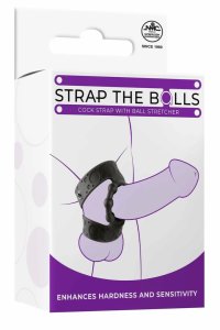 NMC Silicone Cock Strap with Ball Stretcher Black – silikonowy pasek z regulacją 6,4x5 cm