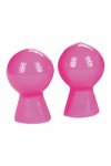 Nipple Sucker Para Shiny Pink – zestaw 2 nakładek próżniowych, różowe, system pompki
