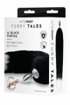 WHIPSMART Metalowy Plug 2,5" z czarnym ogonem Fox Tail 36 cm i pompką higieniczną