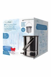 AQUACLEAN Stainless Bucket Mate Set 8-częściowy zestaw stalowy do higieny 1,6L
