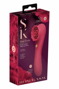 SECRET KISSES Rosegasm Rose Quake Vibe podwójny system wibracji i stukania, różowy