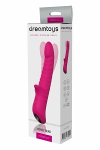 ESSENTIALS Honey Bear Magenta – wibrator silikonowy, 9 trybów, 2 silniki, IPX6, wypustki