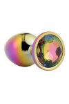 GLEAMING LOVE Multicolour Plug Medium aluminiowy model z kryształem, 8,3 cm, woreczek