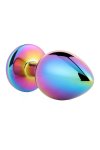GLEAMING LOVE Multicolour Plug Medium aluminiowy model z kryształem, 8,3 cm, woreczek