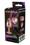 GLEAMING LOVE Rose Gold Plug Medium aluminiowy model z sercowatym kryształem, 8,3 cm