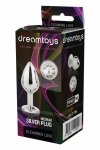 GLEAMING LOVE Silver Plug Medium aluminiowy model z kryształem, 8,3 cm, srebrny