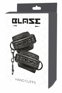 BLAZE Kajdanki Diamond Black – regulowane, neoprenowe, czarne, wegańska skóra
