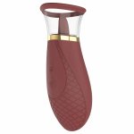 Dream Toys ROMANCE ROXY – dwufunkcyjny model ssąco-rotacyjny, burgundowy, 17 cm