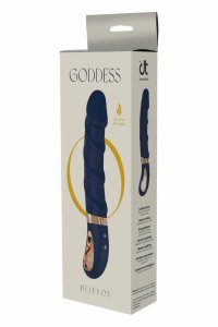 GODDESS COLLECTION BELENOS – masażer z funkcją podgrzewania, granatowy, 23 cm