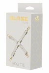 Blaze Elite Hogtie White – system wiązań z białej skóry ekologicznej, złote detale