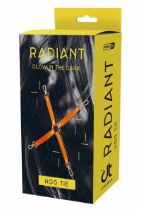 Dream Toys Radiant Hog Tie – system wiązania świecący w ciemności, pomarańczowy