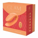 GLAM Couples Vibrator – bezprzewodowy model dla par, silikonowy, złoty, 4 rytmy, 6,5-8,5 cm, IPX6