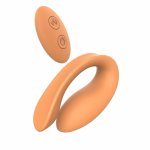 GLAM Couples Vibrator – bezprzewodowy model dla par, silikonowy, złoty, 4 rytmy, 6,5-8,5 cm, IPX6