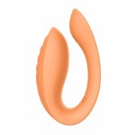 GLAM Couples Vibrator – bezprzewodowy model dla par, silikonowy, złoty, 4 rytmy, 6,5-8,5 cm, IPX6