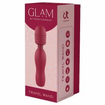 GLAM TRAVEL WAND – kompaktowy masażer silikonowy, 10 programów, elastyczna szyjka, USB, 14,5 cm