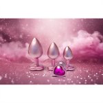 GLEAMING LOVE Pearl Pink Plug Large z kryształem, aluminium, perłowy różowy, 9,5 cm