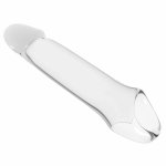 Ramrod Extender 8.8" Transparent nakładka wydłużająca z paskiem, TPE, 23,6 cm