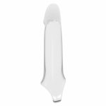Ramrod Extender 8.8" Transparent nakładka wydłużająca z paskiem, TPE, 23,6 cm