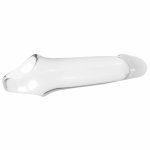 Ramrod Extender 8.8" Transparent nakładka wydłużająca z paskiem, TPE, 23,6 cm