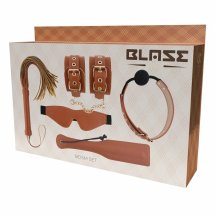 Blaze Elite Zestaw Akcesoriów Cognac Vegan Leather 5 elementów, skóra wegańska