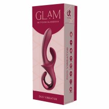GLAM DUO VIBRATOR – silikonowy, 2 silniki, wodoodporny, 3 poziomy, 22,7 cm