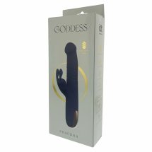 GODDESS PHAEDRA Up and Down Duo Vibrator – silikonowy, spiralne wibracje, granatowy 22,4 cm