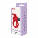 Dreamtoys Love Signal Thrill Ring silikonowy pierścień wibrujący USB, IPX6, czarny