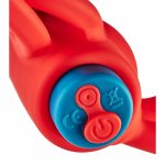 Dreamtoys Love Signal Thrill Ring silikonowy pierścień wibrujący USB, IPX6, czarny