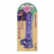 Bubblegum Blast Candy Twist Purple Classic Jelly 24 cm elastyczny model TPE z przyssawką