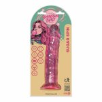 Bubblegum Blast Sugar Spin Pink Classic Jelly 21 cm elastyczny model TPE z przyssawką