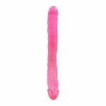 Bubblegum Blast Groovy Times Pink podwójny model żelowy 37,5 cm elastyczny TPE