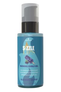 Sensuva Sizzle Lips żel rozgrzewający Blueberry Ice Pop 59ml, jadalny, masaż ciała