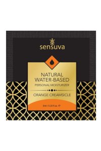 Sensuva Natural Water-Based Lubricant Orange Creamsicle 6 ml, naturalny żel wodny, pomarańczowy aromat