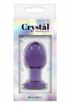 CRYSTAL MEDIUM PURPLE anatomiczny szklany korek borokrzemowy, fioletowy 7,8 cm