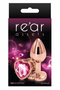 Rear Assets Rose Gold Heart S Pink – aluminiowy korek z sercem, rozmiar S, różowe złoto