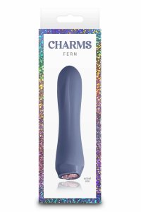 NS Novelties Charms Fern Gray – kompaktowy masażer silikonowy LED, szary, 10 funkcji