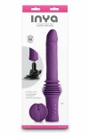 INYA Super Stroker Purple automatyczna maszyna intymna z podgrzewaniem, 3 prędkości, pilot, 36,8 cm