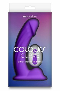 COLOURS Curve Vibrating 6 Inch Purple – silikonowy model z pilotem, 10 trybów, fioletowy
