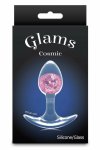 Cosmic Glams Small Pink – silikonowy model z szklaną dekoracją, kompaktowy 8,1 cm