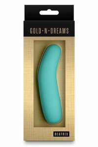 GOLD-N-DREAMS Beatrix Turquoise – silikonowy model intymny, IPX7, 7 funkcji, USB